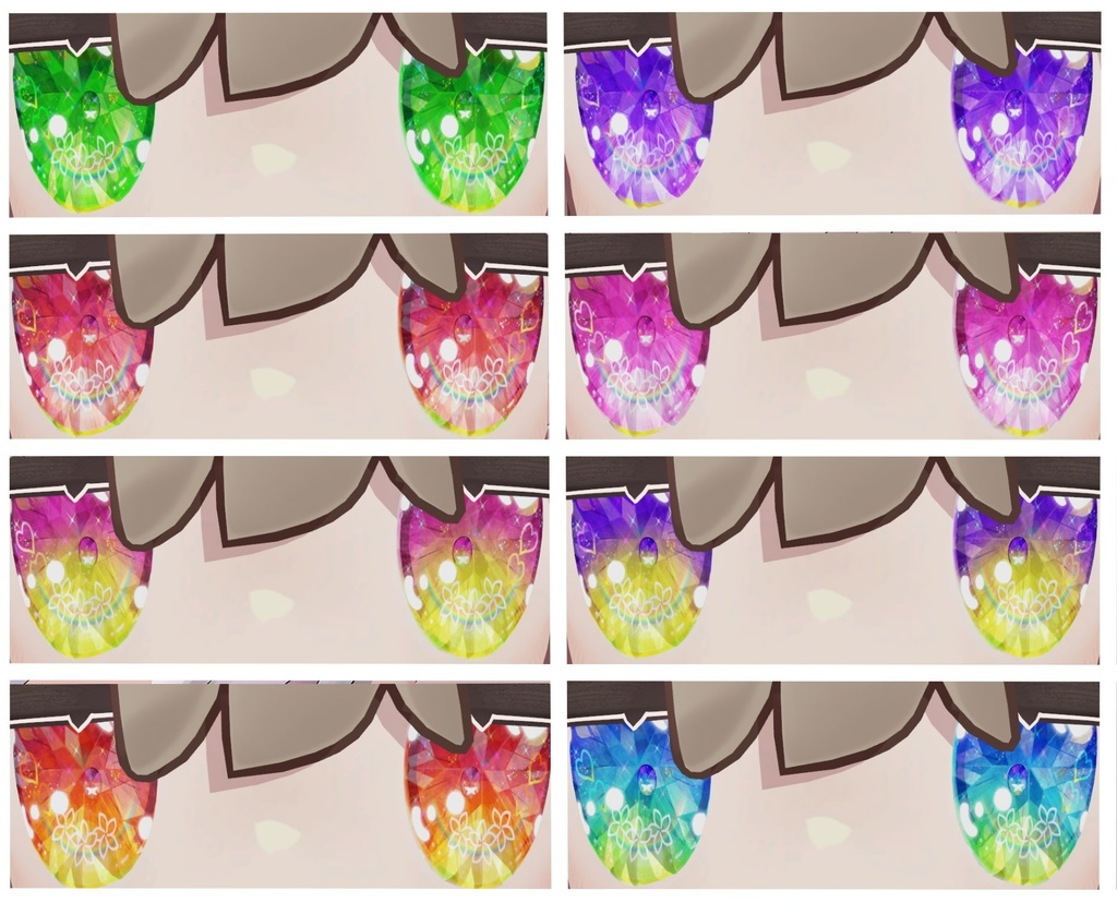 セリアちゃん用 神聖な瞳テクスチャ 9枚 トミノちゃん用、ふぁふぁちゃん、ビナアちゃん、キプフェルちゃん用