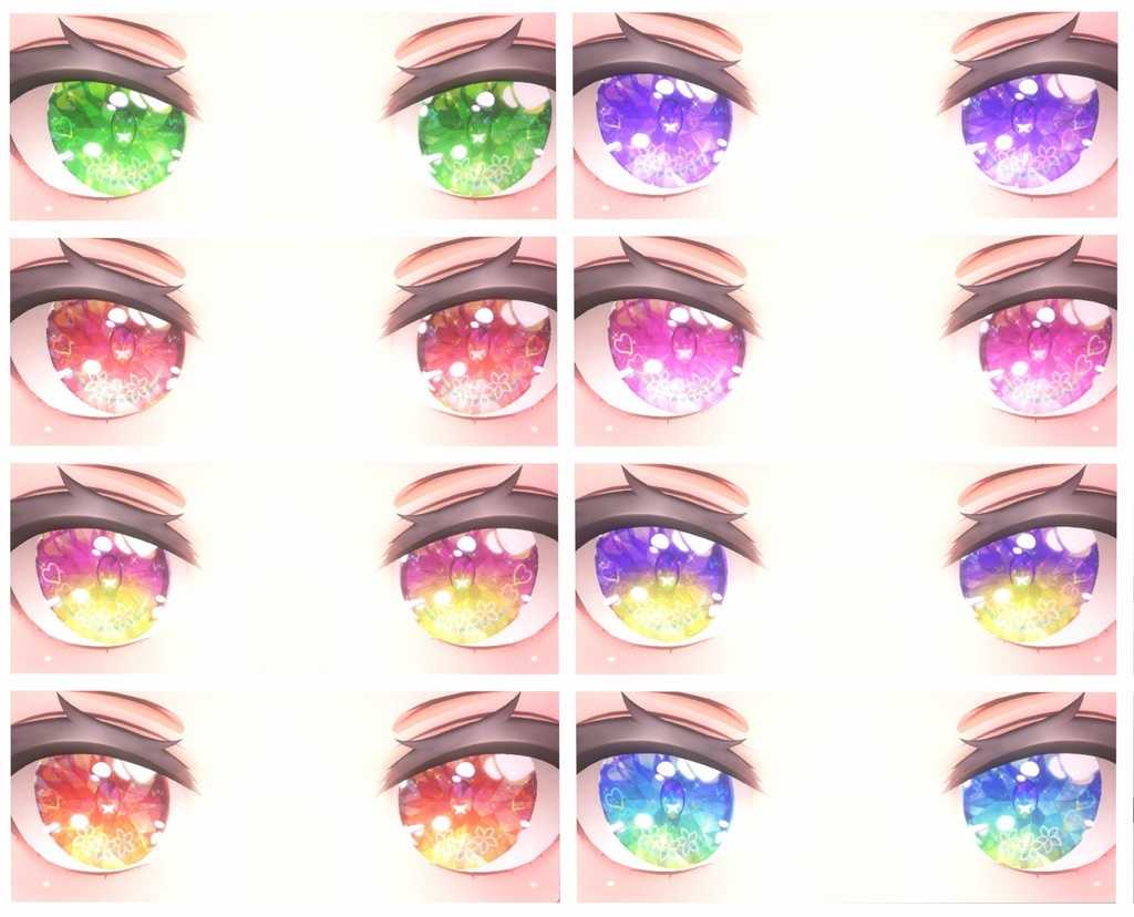 セリアちゃん用 神聖な瞳テクスチャ 9枚 トミノちゃん用、ふぁふぁちゃん、ビナアちゃん、キプフェルちゃん用