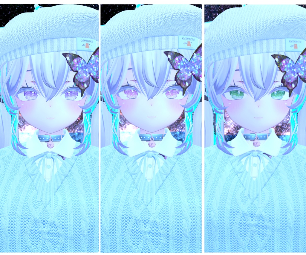 神聖な瞳テクスチャ 桔梗ちゃん用 13枚 龍のヨルちゃん用、エメちゃん用、sioちゃん用、サフィーちゃん用、しなのちゃん用16枚