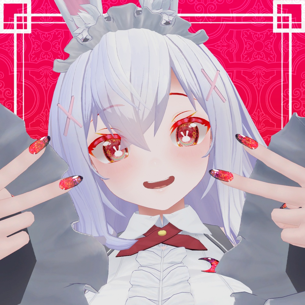 神聖な瞳テクスチャミルティナちゃん、ラシューシャちゃん、凪ちゃん、マリシアちゃん(瞳孔OFF)用16枚 イナバちゃん用18枚