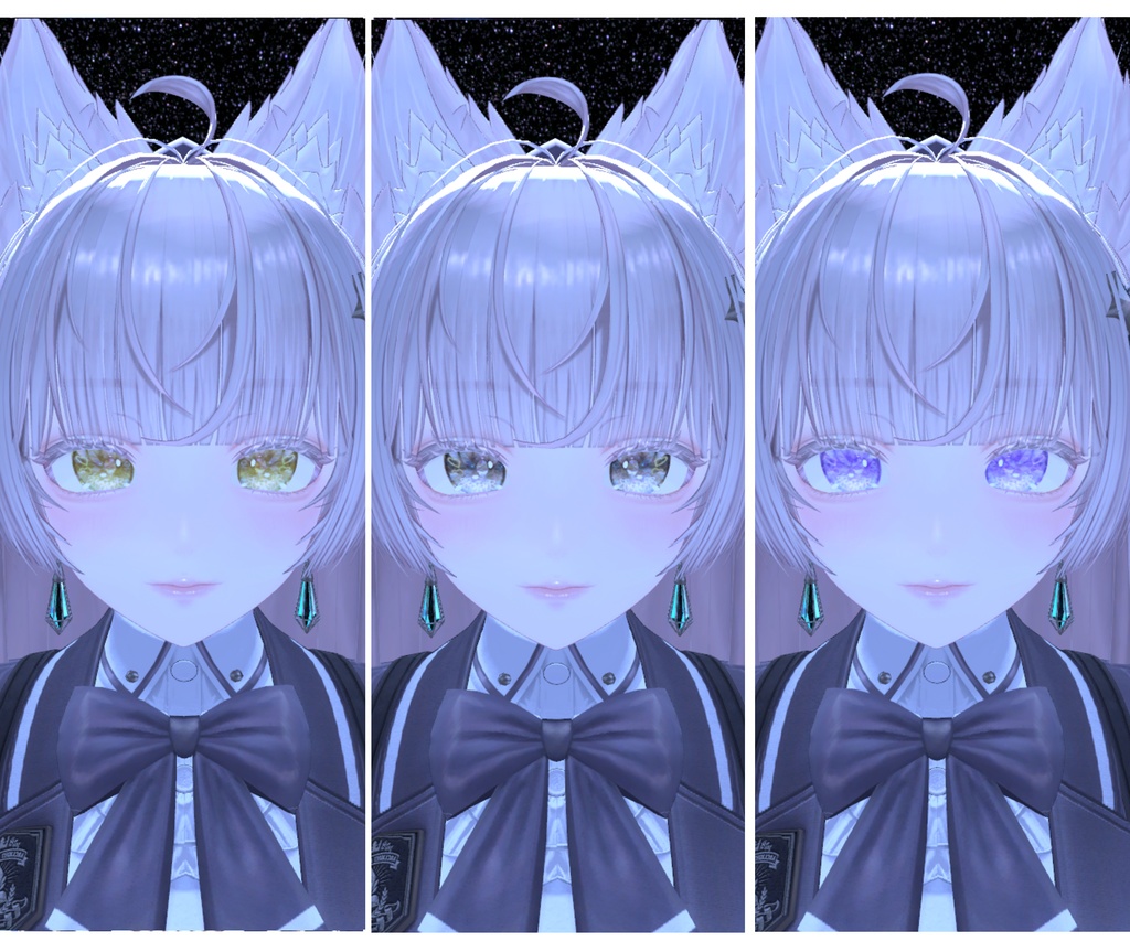 神聖な瞳テクスチャミルティナちゃん、ラシューシャちゃん、凪ちゃん、マリシアちゃん(瞳孔OFF)用16枚 イナバちゃん用18枚