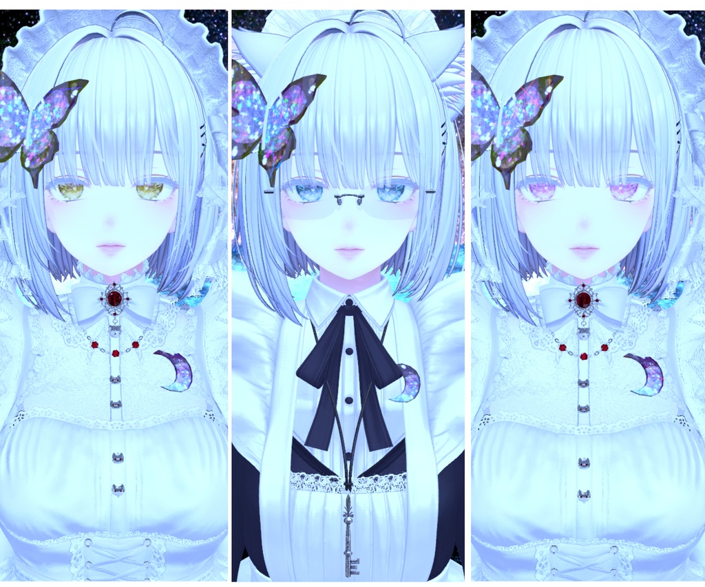 神聖な瞳テクスチャ(eye texture) 16枚 めいゆんちゃん、フィオナちゃん、薄荷ちゃん、森羅ちゃん、New ネコメイドちゃん、萌ちゃん、Bowちゃん用