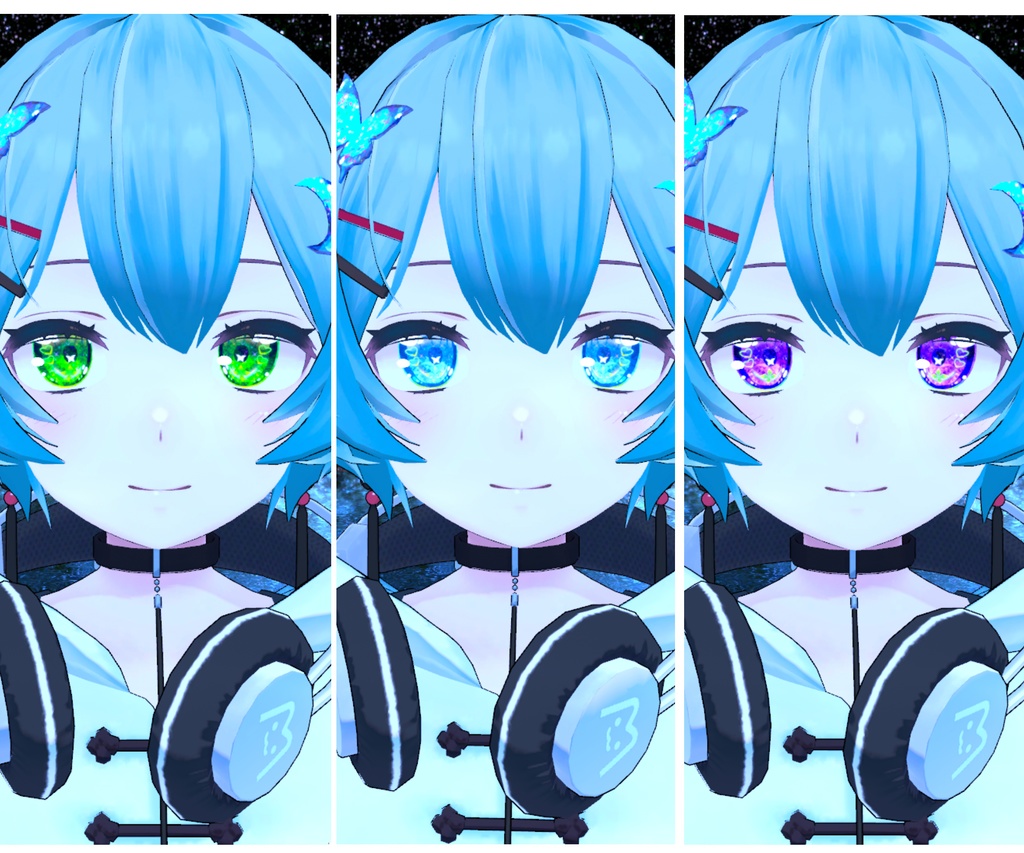 神聖な瞳テクスチャ(eye texture) 16枚 めいゆんちゃん、フィオナちゃん、薄荷ちゃん、森羅ちゃん、New ネコメイドちゃん、萌ちゃん、Bowちゃん用