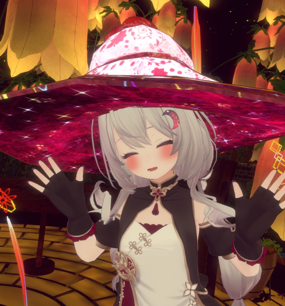 VRC想定 おしゃれな帽子&ハロウィン魔女帽子ver1.2(Happy Halloween!!)