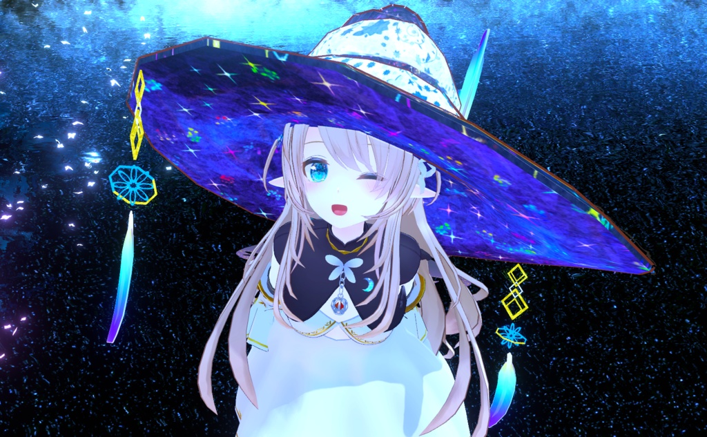 VRC想定 おしゃれな帽子&ハロウィン魔女帽子ver1.2(Happy Halloween!!)