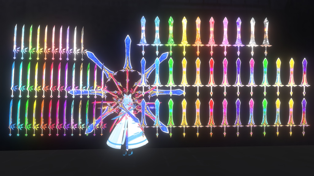 VRC想定 テクスチャ13枚 宝石の剣