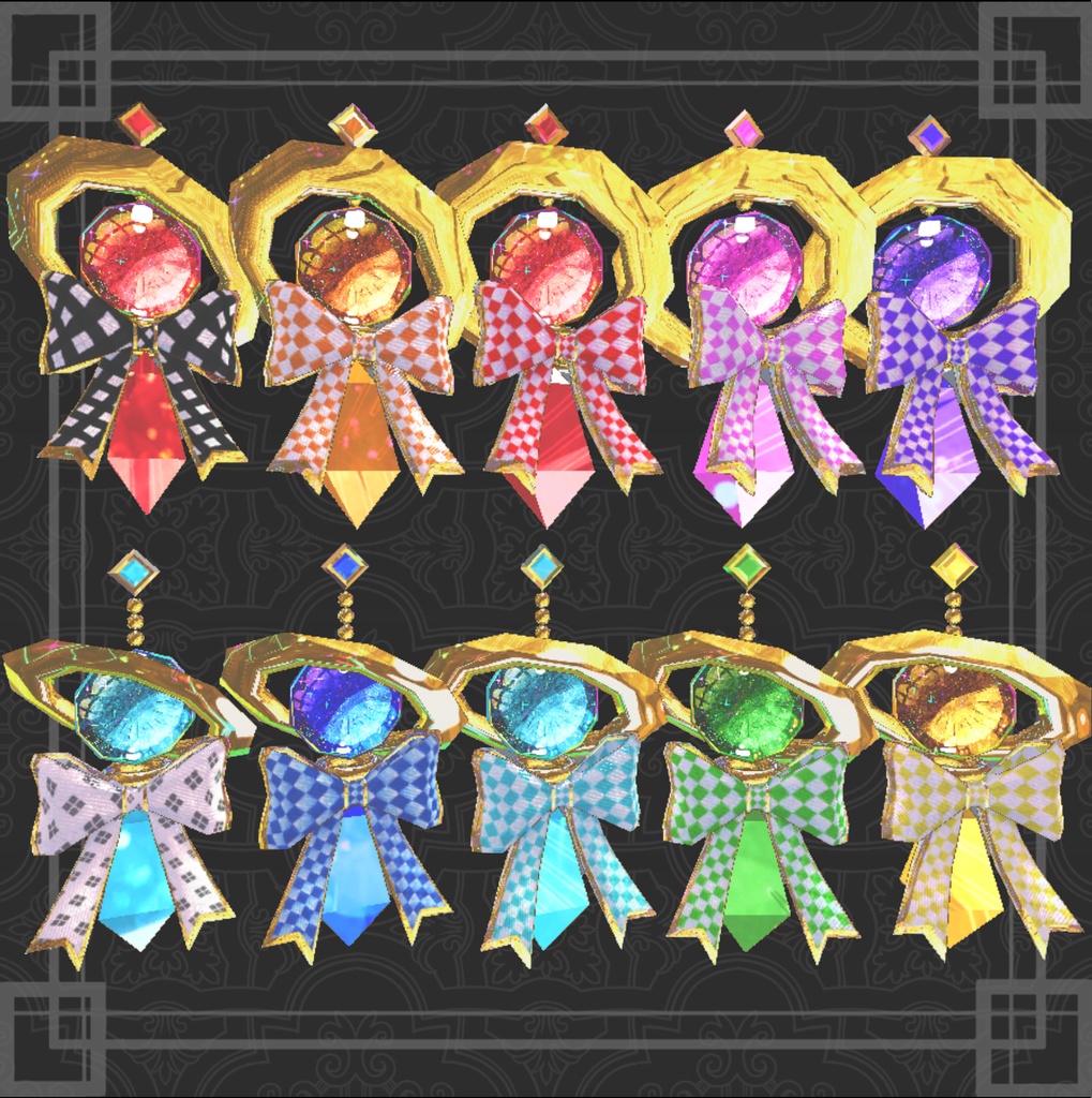 VRC想定 惑星イヤリング(リボン)ver1.0 4月1日まで300円→200円セール中