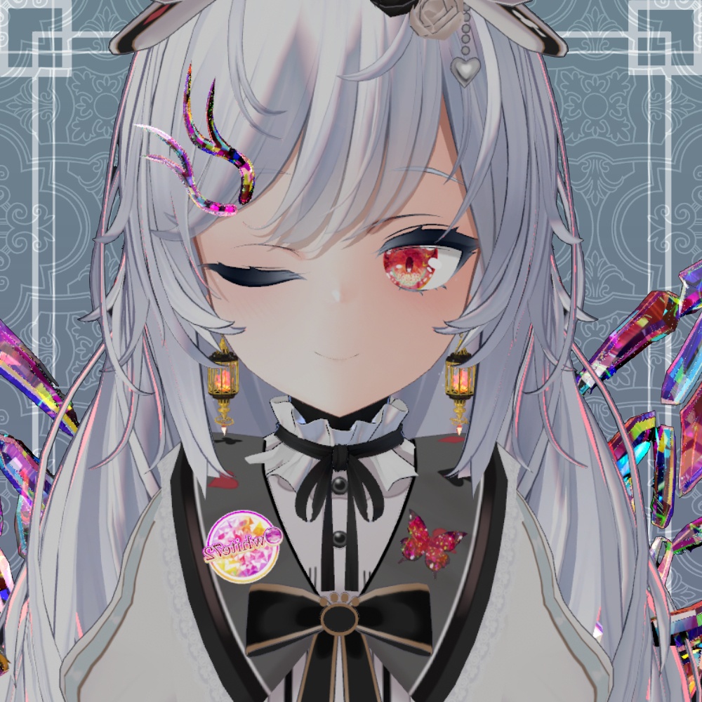 VRC想定 炎のイヤリング(灯籠)ver1.0 4月1日まで300円→200円セール中