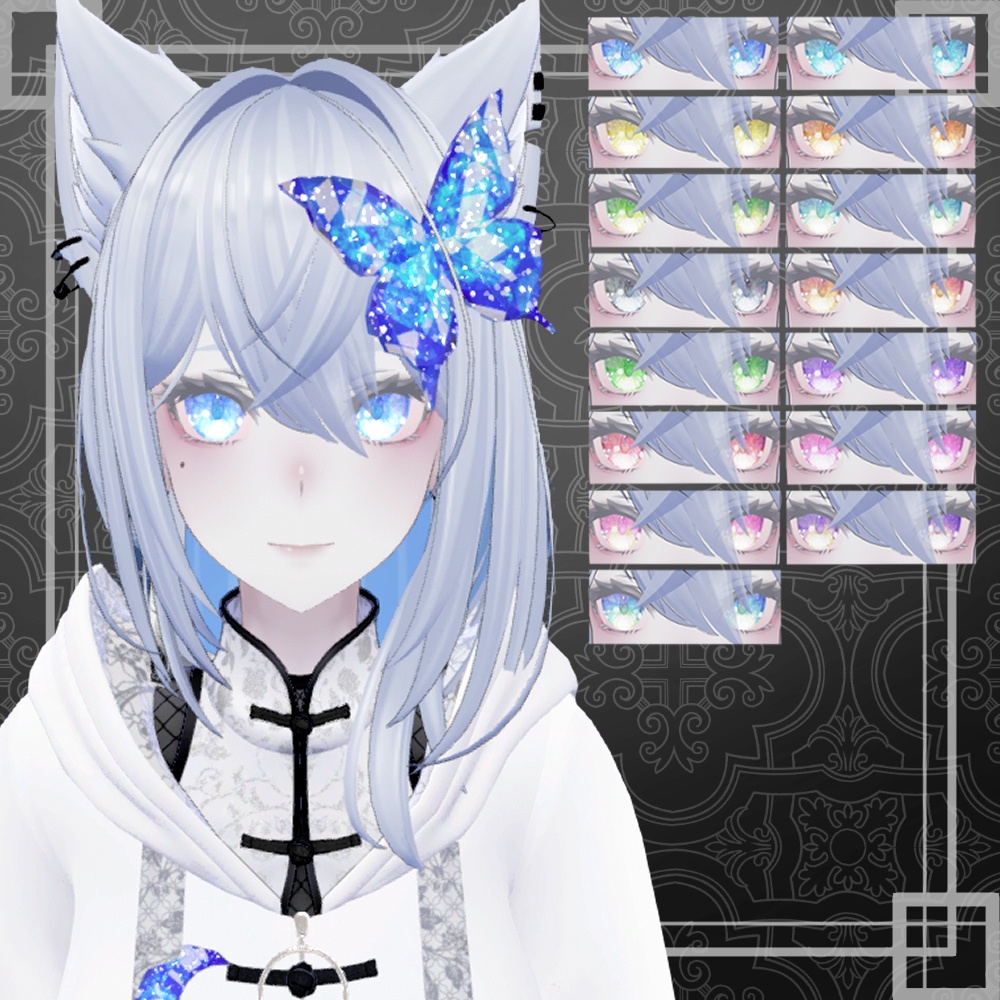 一週間無料 6/22まで 神聖な瞳ver2.0マテリアル eyetexture 15枚 9アバター対応 #white72