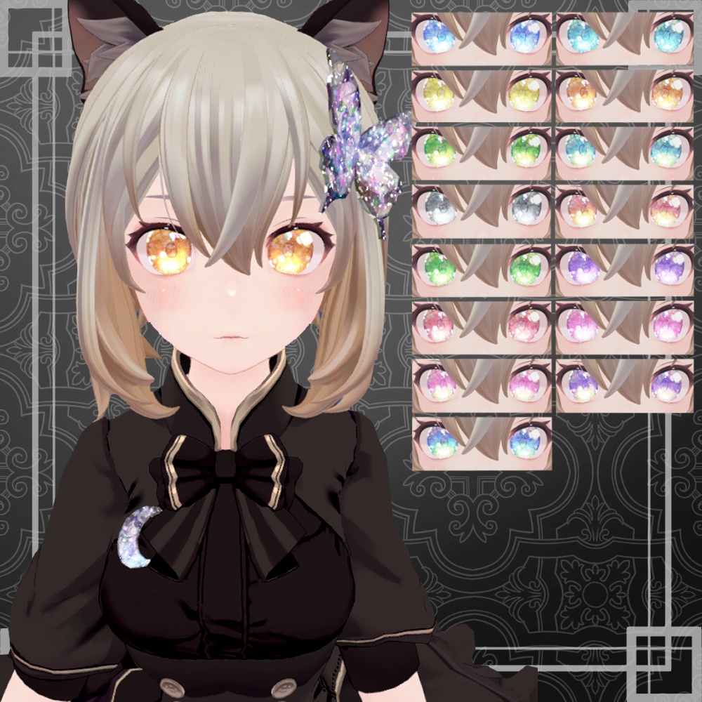 一週間無料 6/22まで 神聖な瞳ver2.0マテリアル eyetexture 15枚 9アバター対応 #white72