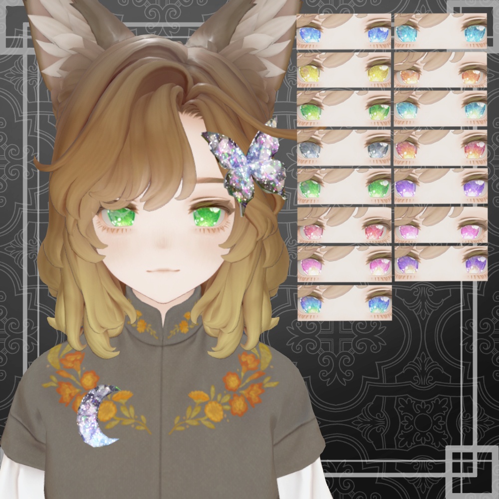 一週間無料 6/22まで 神聖な瞳ver2.0マテリアル eyetexture 15枚 9アバター対応 #white72