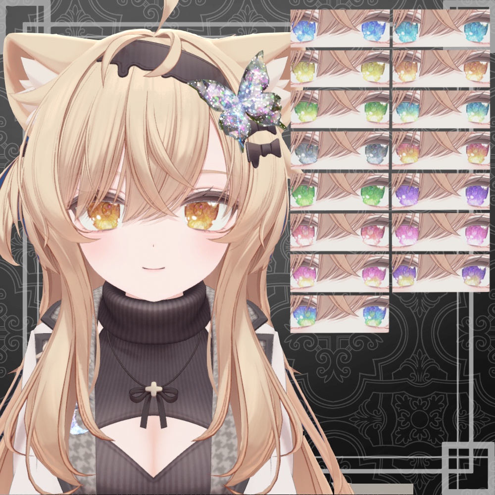 一週間無料 6/22まで 神聖な瞳ver2.0マテリアル eyetexture 15枚 9アバター対応 #white72