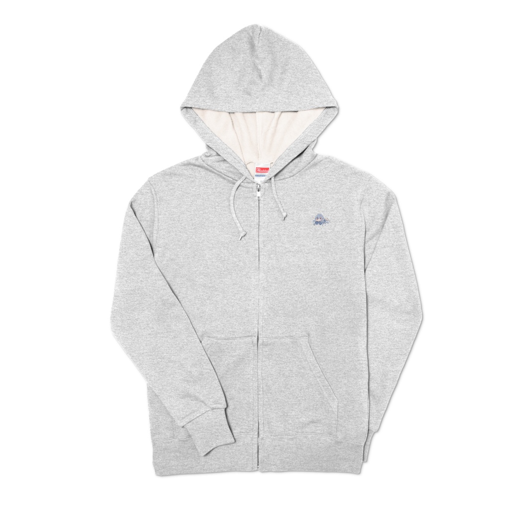 塩見ジップパーカー(杢グレー)