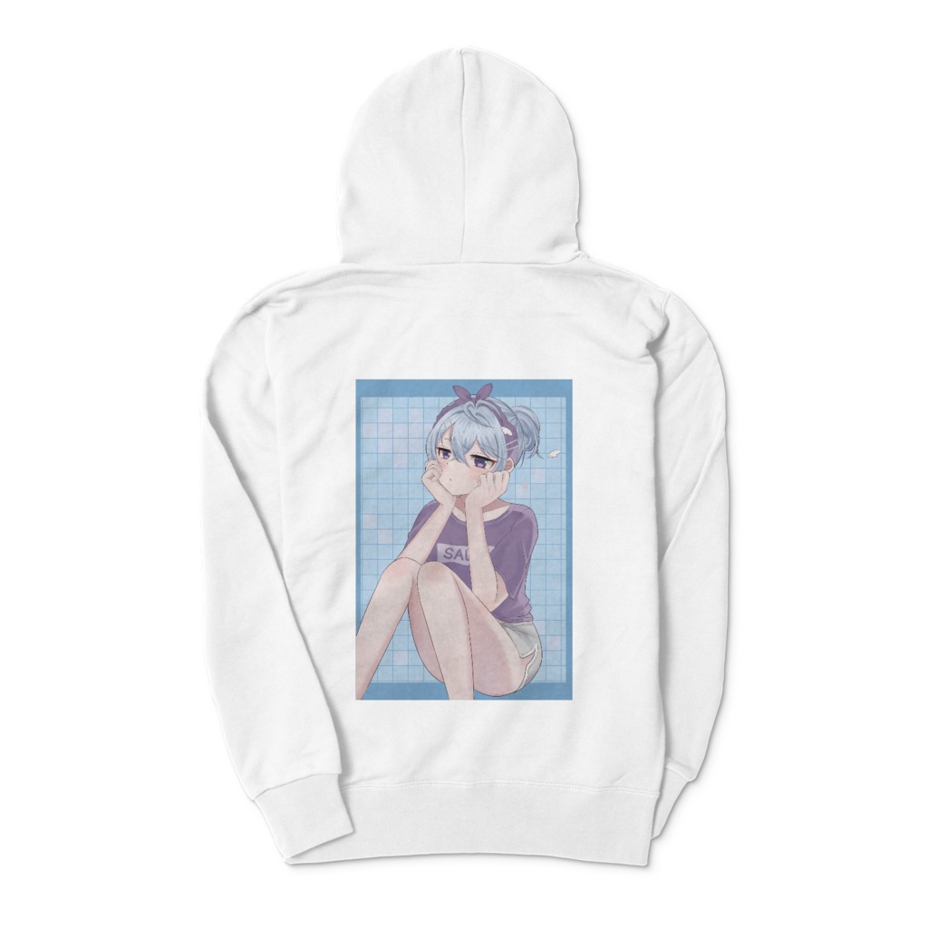 塩見ジップパーカー(白)