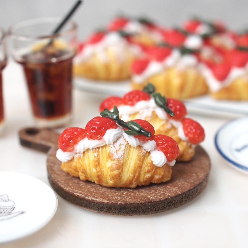 2種のクロワッサンセット【ミニチュア】【1/6ドールサイズ】