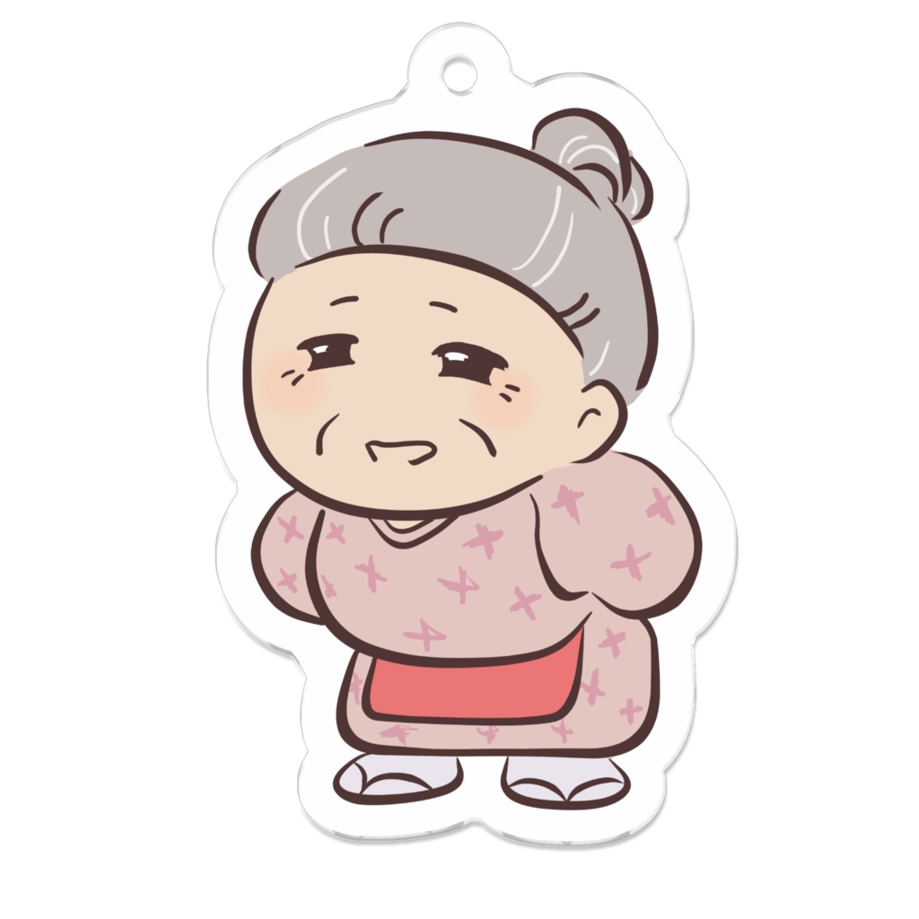 出迎えさとばあ｜アクリルキーホルダー（5cm）