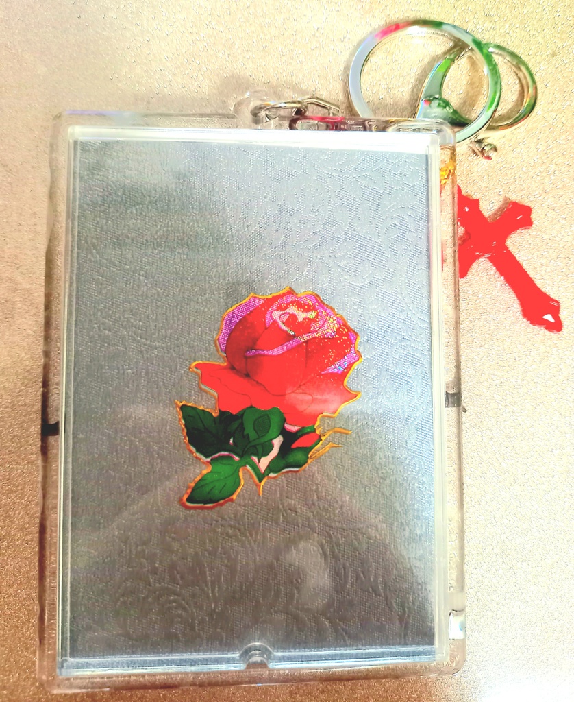 【マンキン】硬質 トレカケース デコ キーホルダー【ファウスト少年 悪魔】