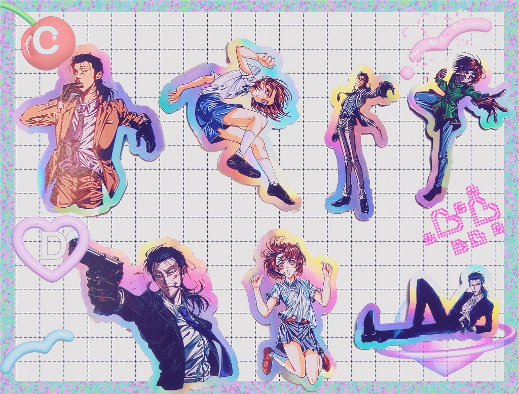 ホログラム(オーロラ)ステッカー