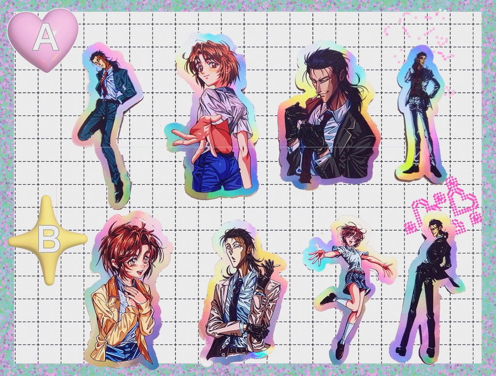 ホログラム(オーロラ)ステッカー