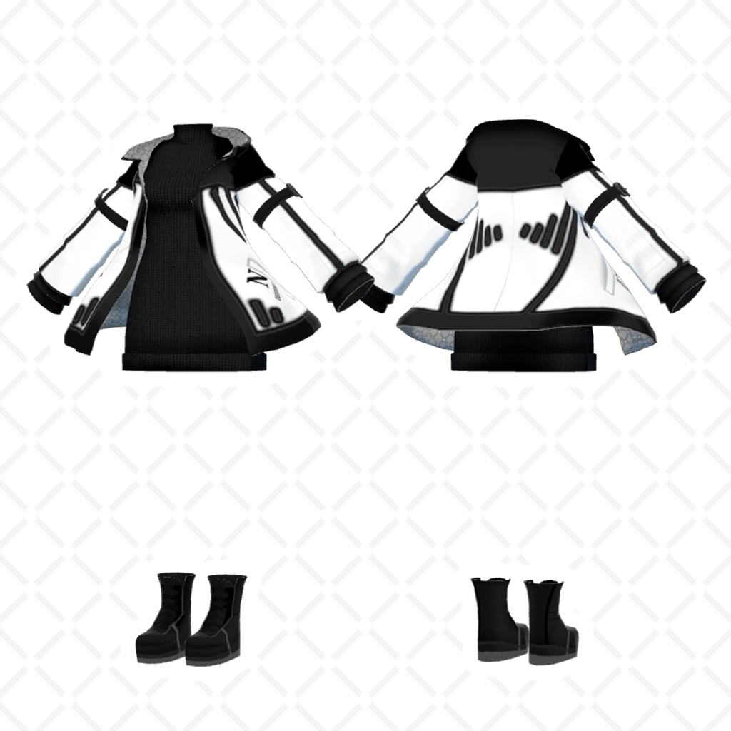 「舞夜」専用3D衣装ホワイトウルフ