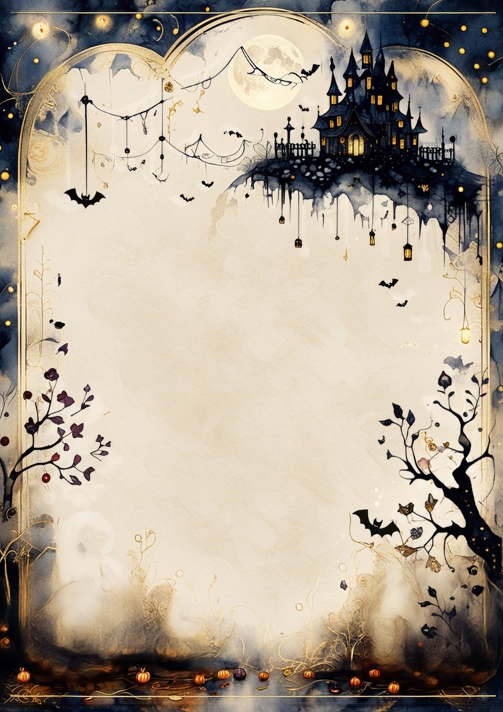 Halloween Digital Planner Paper – 12 Pages