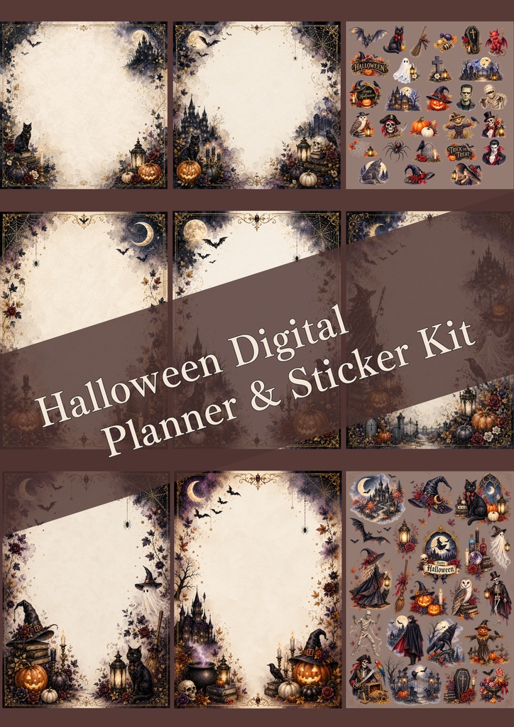Halloween Digital Planner & Sticker Kit