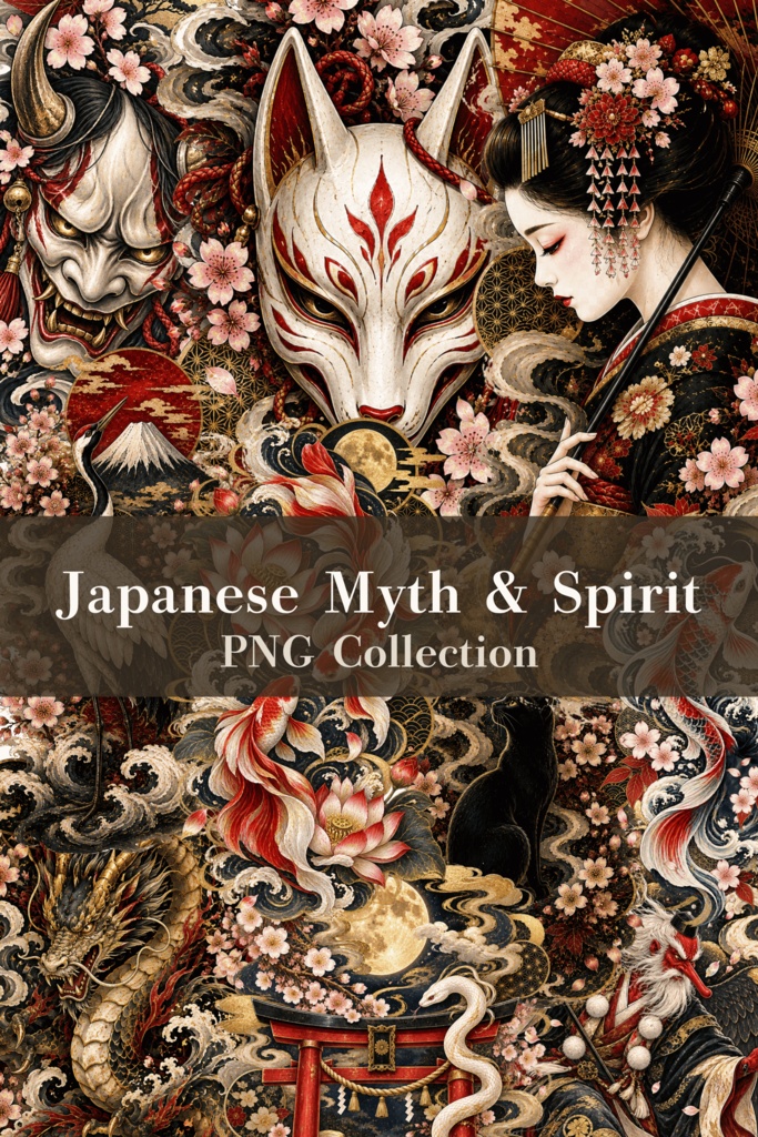 Japanese Myth & Spirit PNG Collection