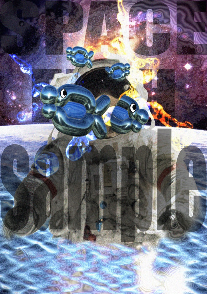 space fish/デジタルコラージュ作品