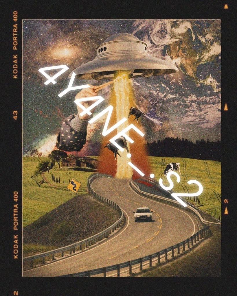 UFOの遭遇/デジタルコラージュ作品