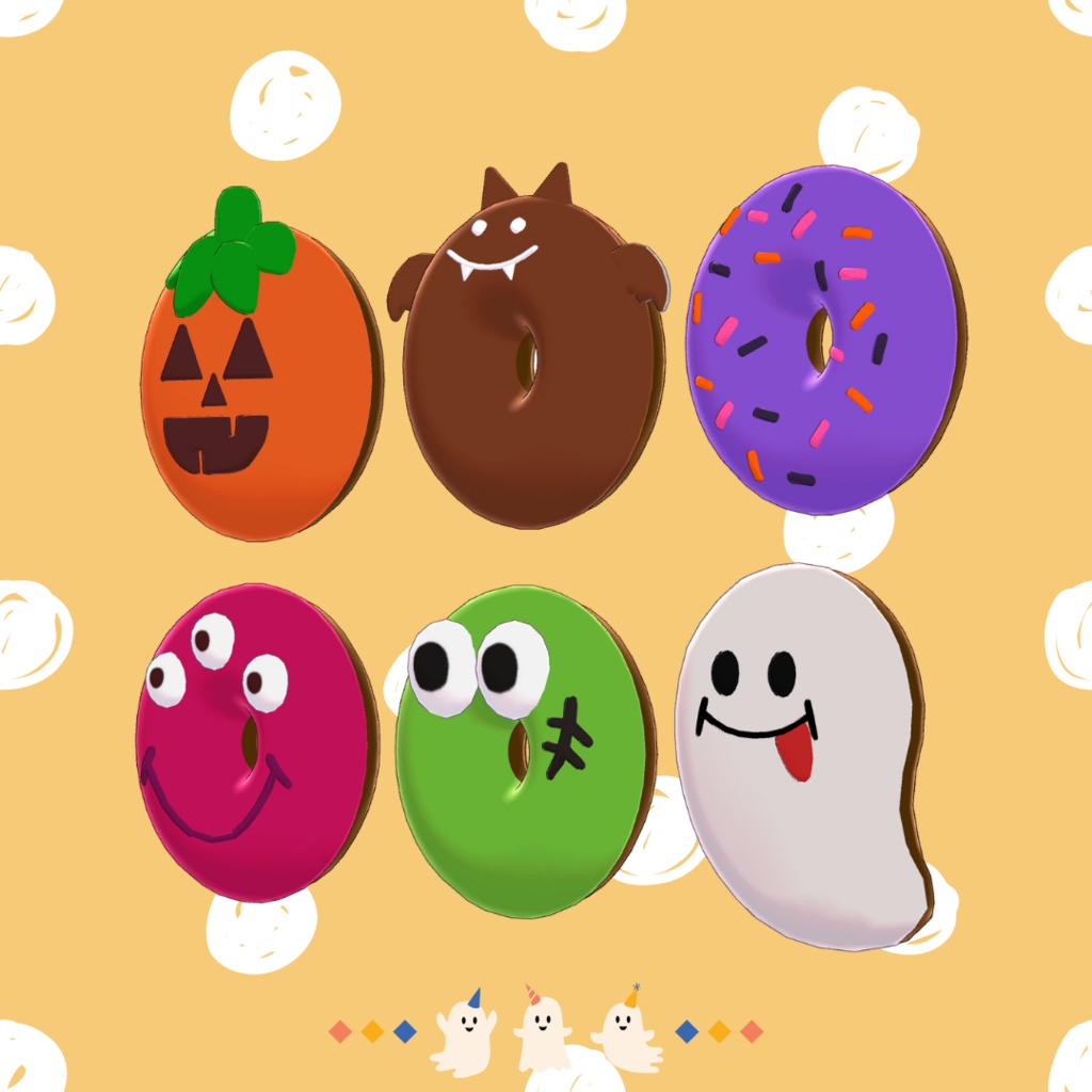 【VRchat想定】ハロウィンドーナツ
