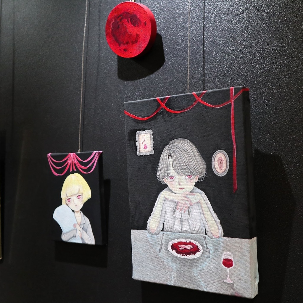 夜想ゆにこ 絵画《おやすみ》