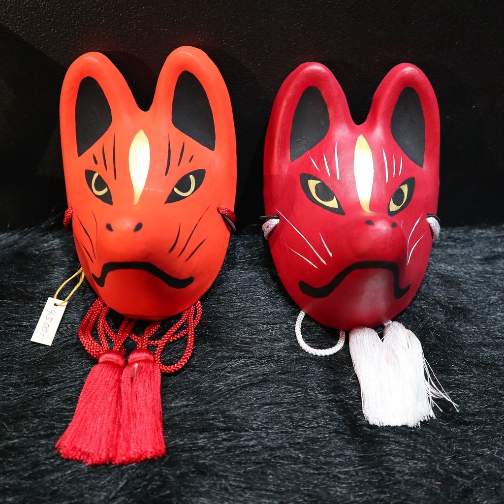 秋津屋 飾り狐面(手のひらサイズ)