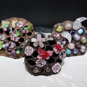 オブジェ《桜の木の下には》 / 硝子の龍