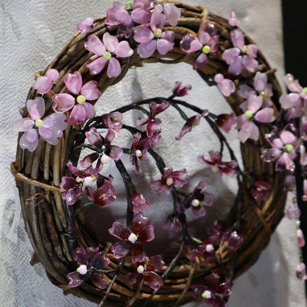 ガラスリース《桜の木の下には》 / 硝子の龍