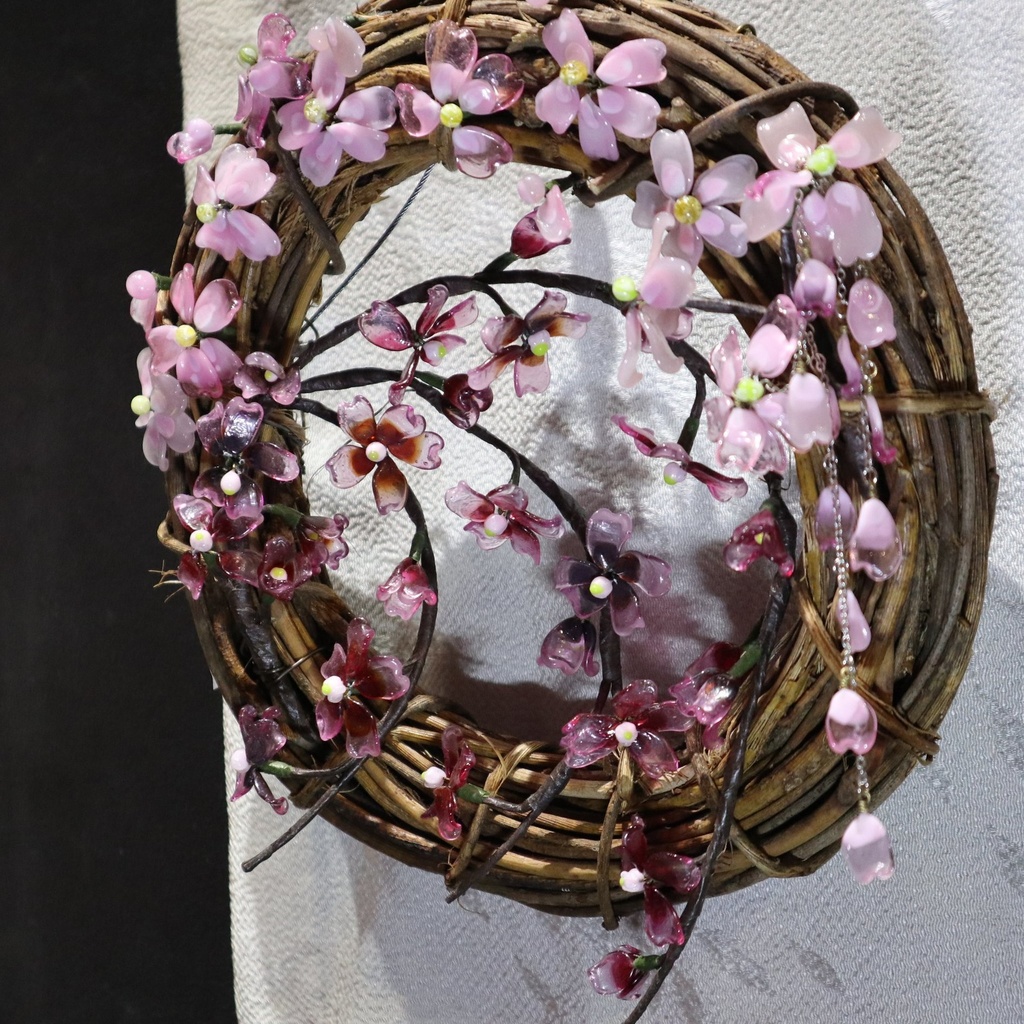 ガラスリース《桜の木の下には》 / 硝子の龍