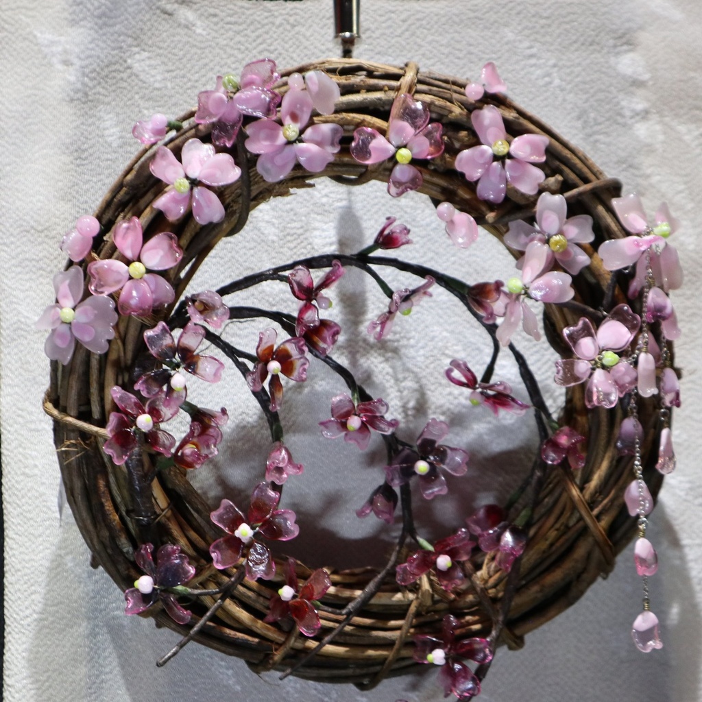 ガラスリース《桜の木の下には》 / 硝子の龍