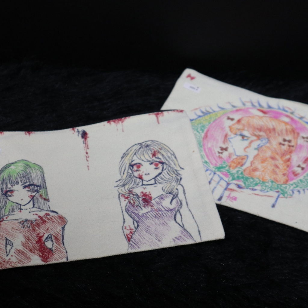 手書きポーチ / 旭