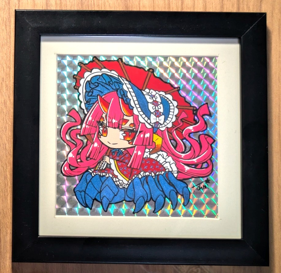 ミニ額アクリル画《女郎蜘蛛》 大巳たかむら