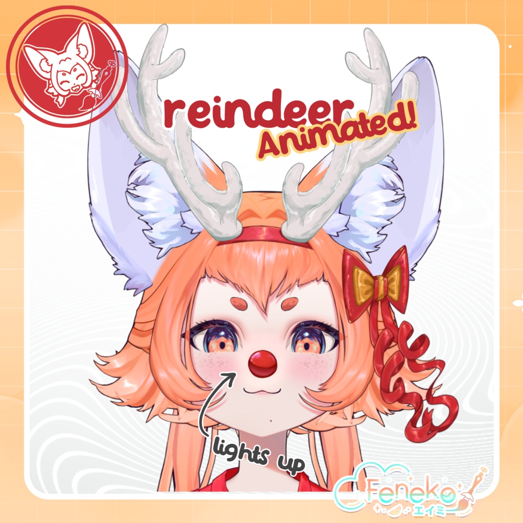 【 Live2D Vtuber Assets 】🎄🦌 Reindeer Christmas Pack 🦌🎄 vtuber向け Vtuber vtsアイテム