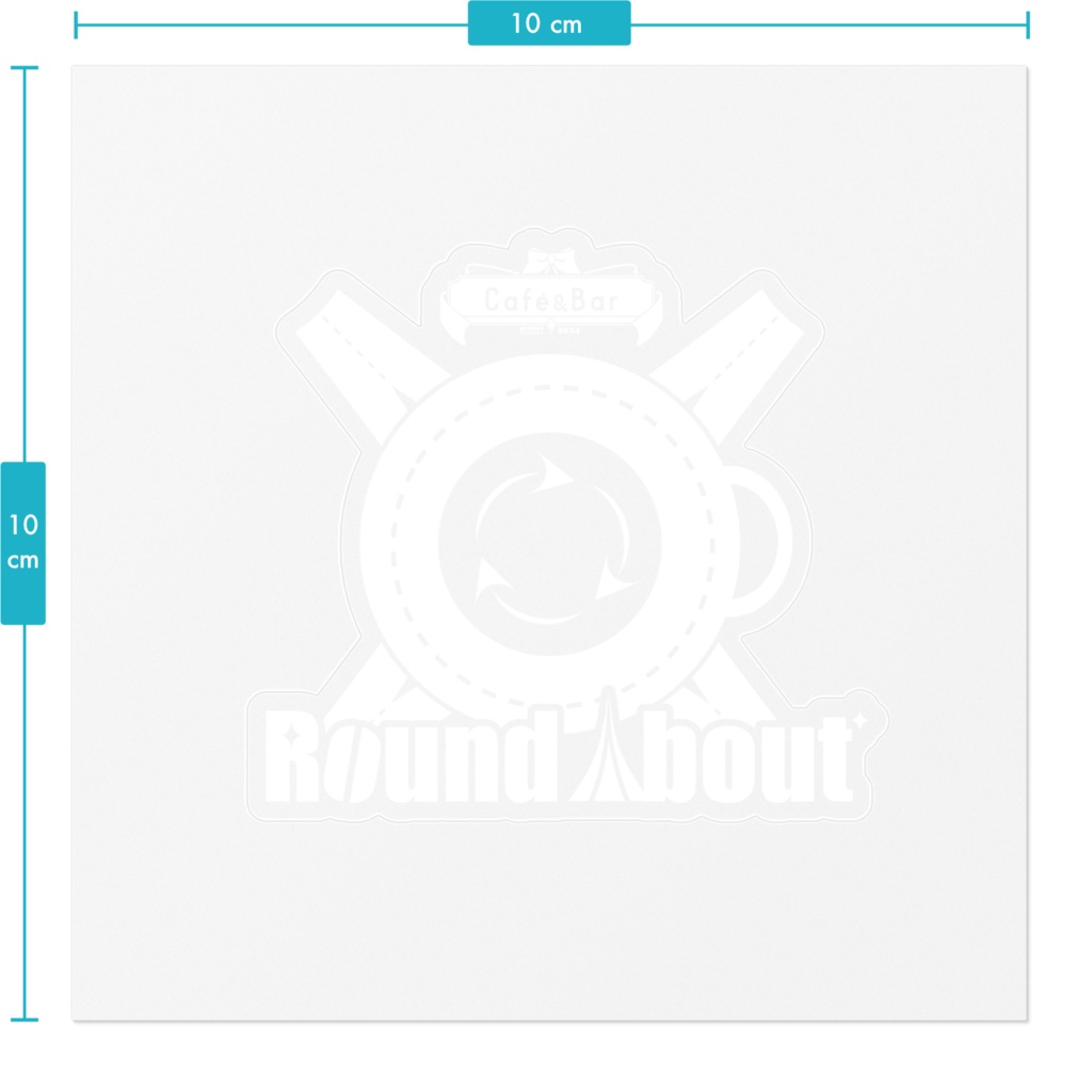 【VRC】RoundAbout ステッカー【ホワイト】
