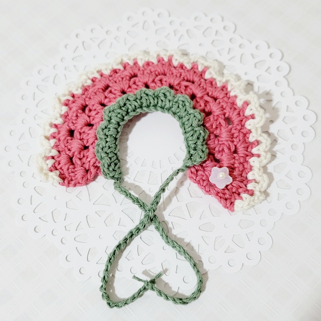 いちご🍓帽子とケープのセット