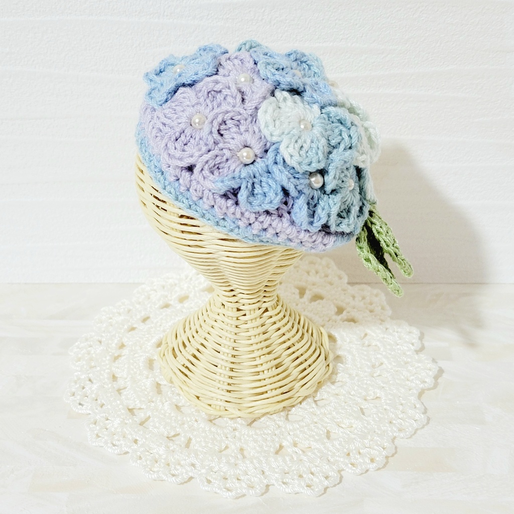 【新色追加!】紫陽花💠ベレー帽