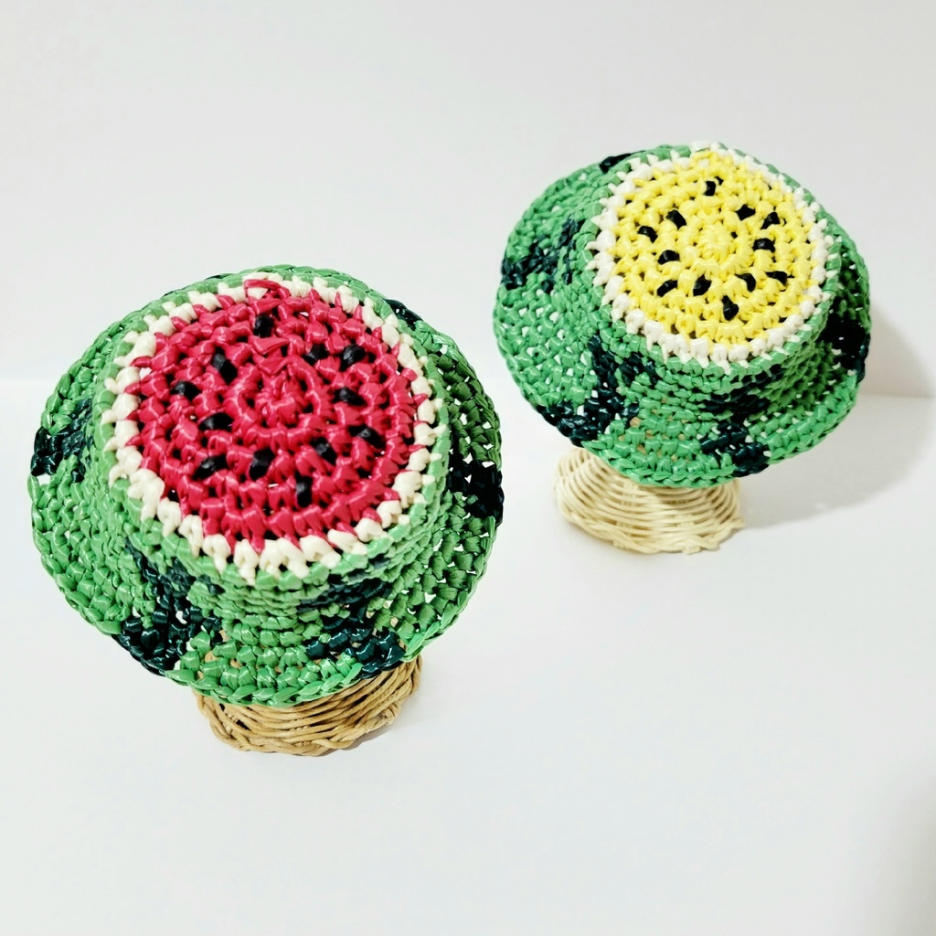 スイカ🍉麦わら帽子