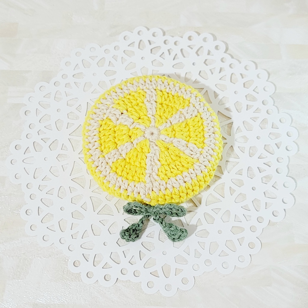 【小さめ】レモン🍋&オレンジ🍊ベレー帽