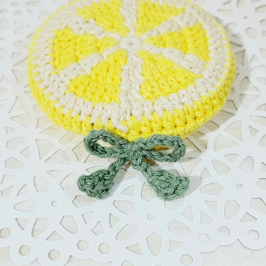 【小さめ】レモン🍋&オレンジ🍊ベレー帽