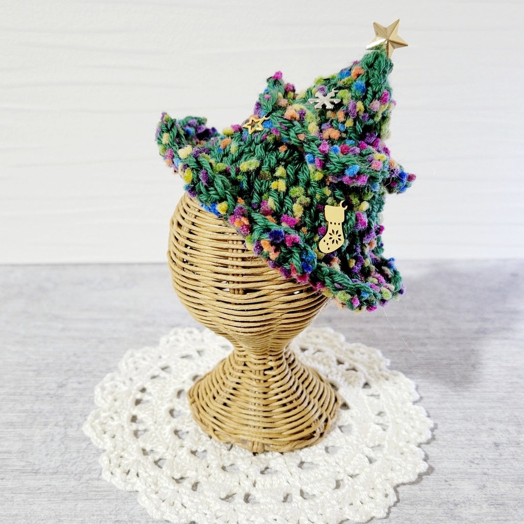 オーナメント付き☆クリスマスツリー🎄帽子