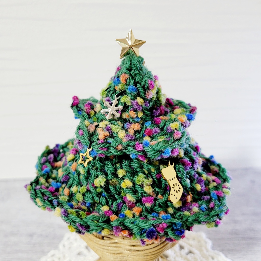 オーナメント付き☆クリスマスツリー🎄帽子