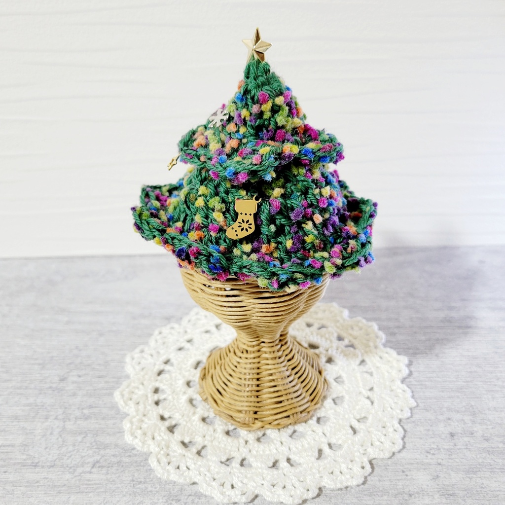 オーナメント付き☆クリスマスツリー🎄帽子