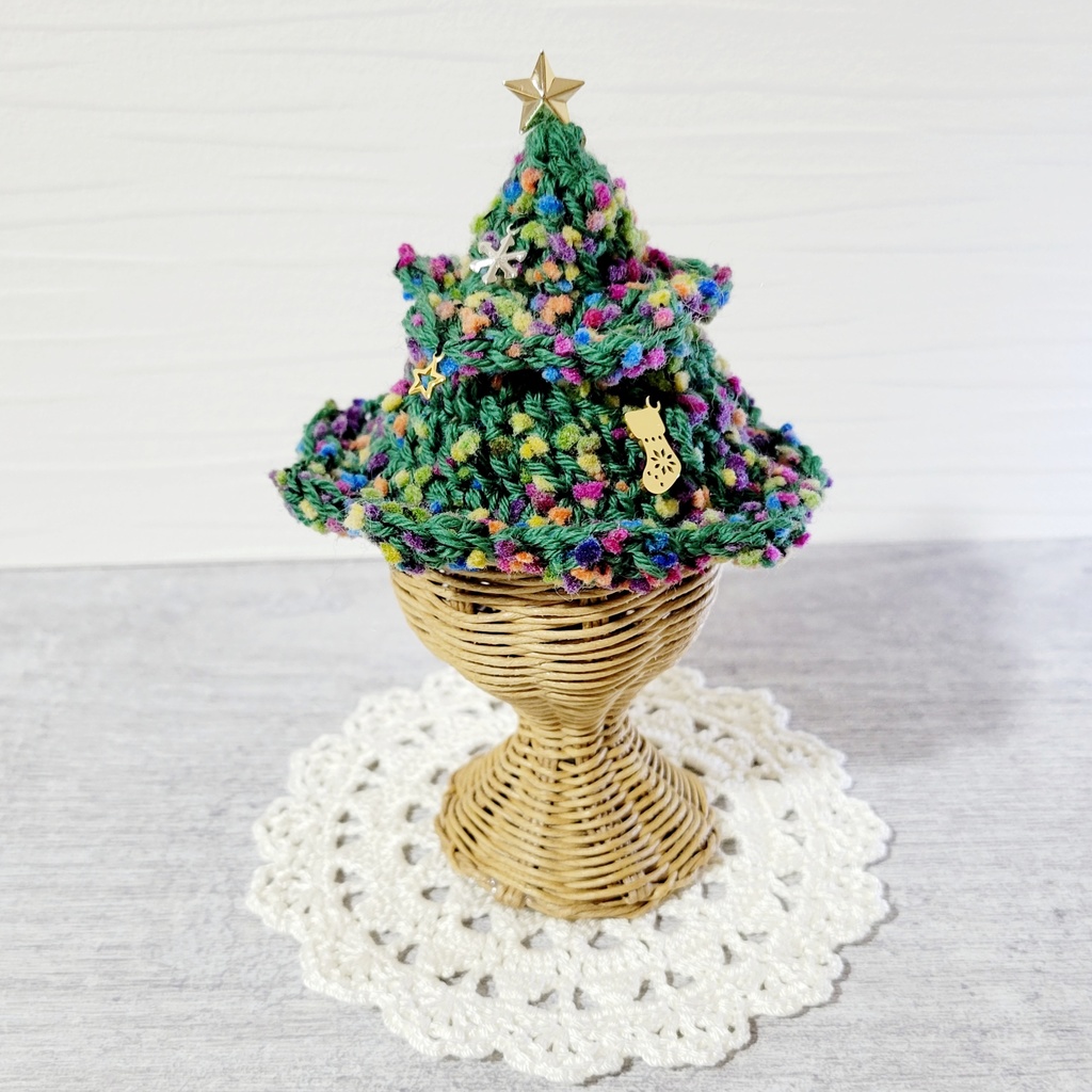 オーナメント付き☆クリスマスツリー🎄帽子