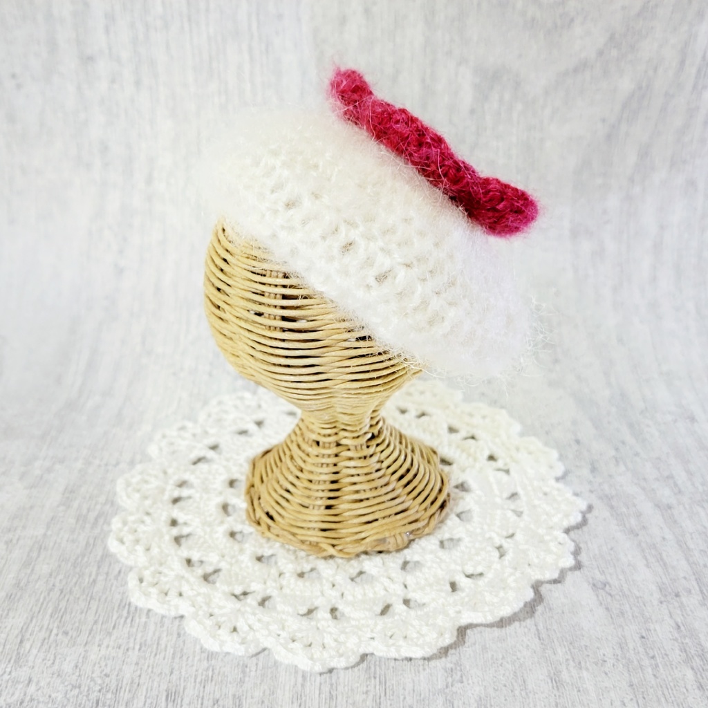 梅・桃・桜が咲いた🌸ベレー帽